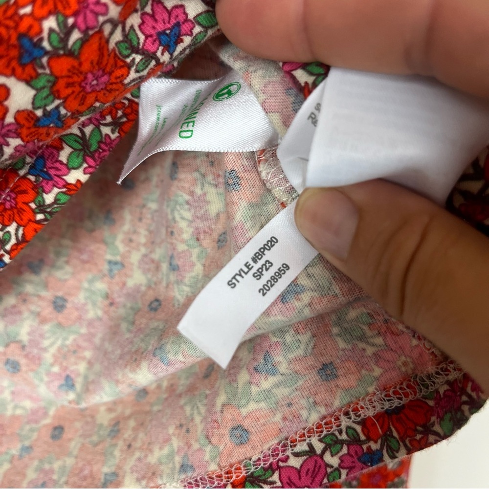 J.CREW Floral High Neck Puff Long Sleeve Top size Small - Picture 6 of 7